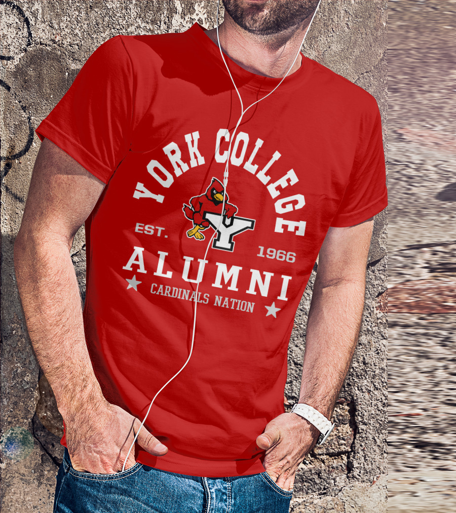 York College Alumni Cardinals Nation Est. 1966 T-Shirt