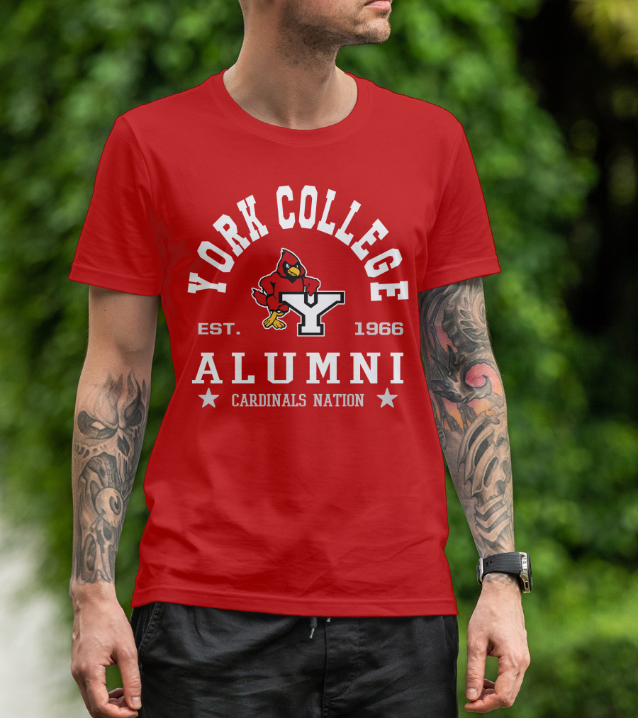 York College Alumni Cardinals Nation Est. 1966 T-Shirt