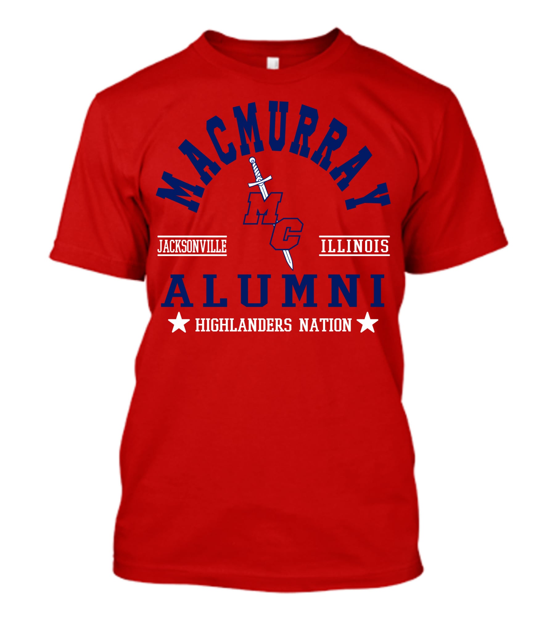 MacMurray College Jacksonville Illinois Alumni Highlanders Nation T-Shirt