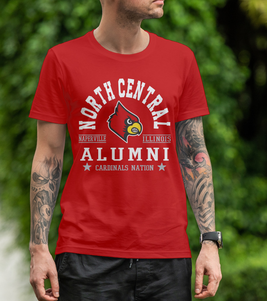 North Central College Naperville Illinois Cardinals Nation Alumni T-Shirt