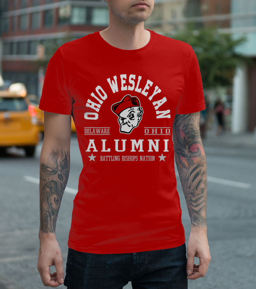 Ohio Wesleyan Alumni Battling Bishops Delaware Ohio Nation T-Shirt
