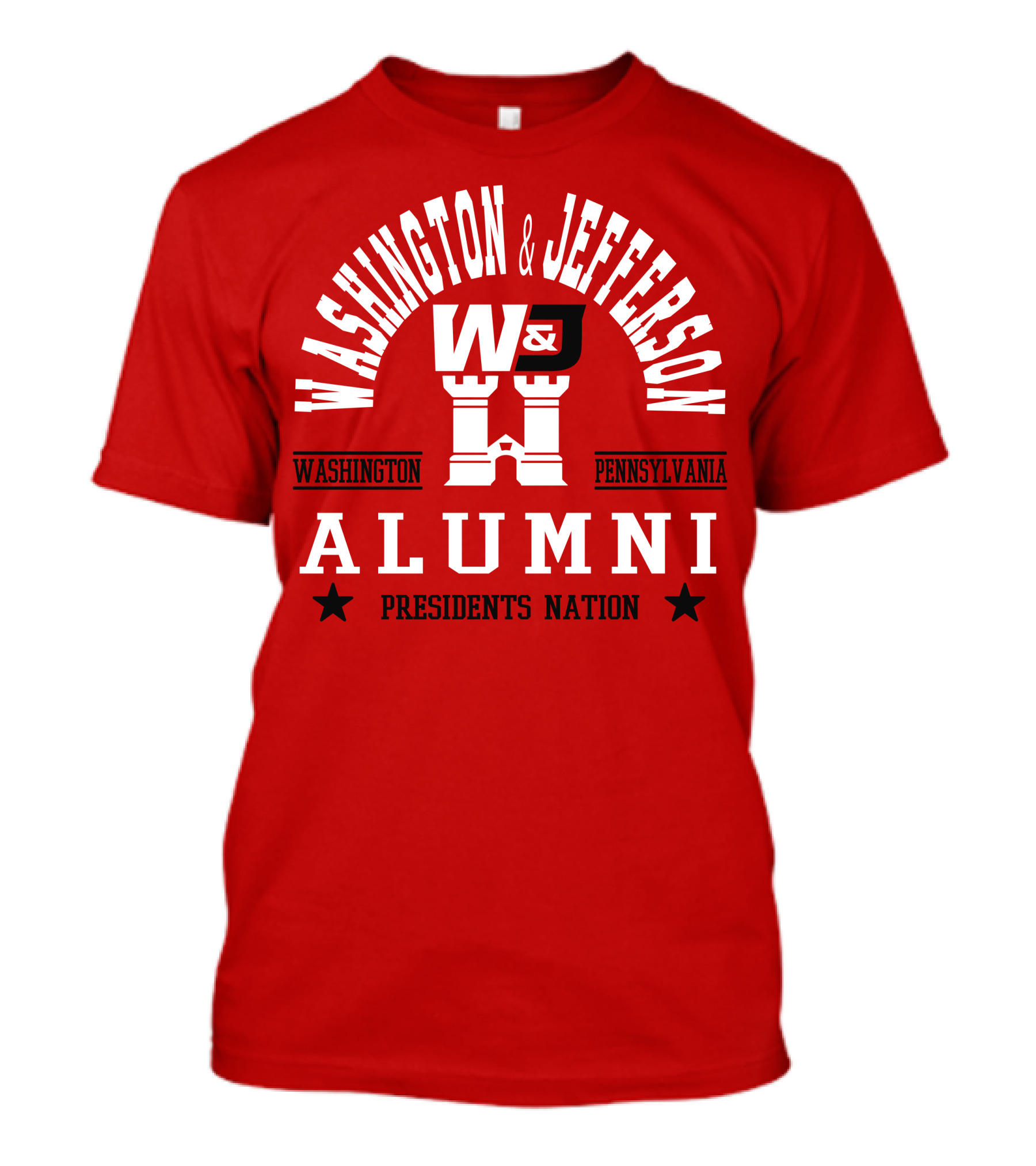 Washington And Jefferson College W&J Alumni Presidents Nation Washington Pennsylvania T-Shirt