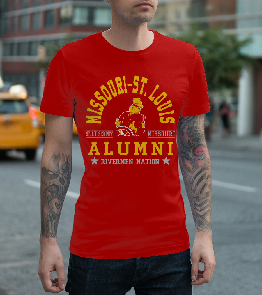 Missouri-St. Louis Alumni Rivermen Nation St. Louis County T-Shirt