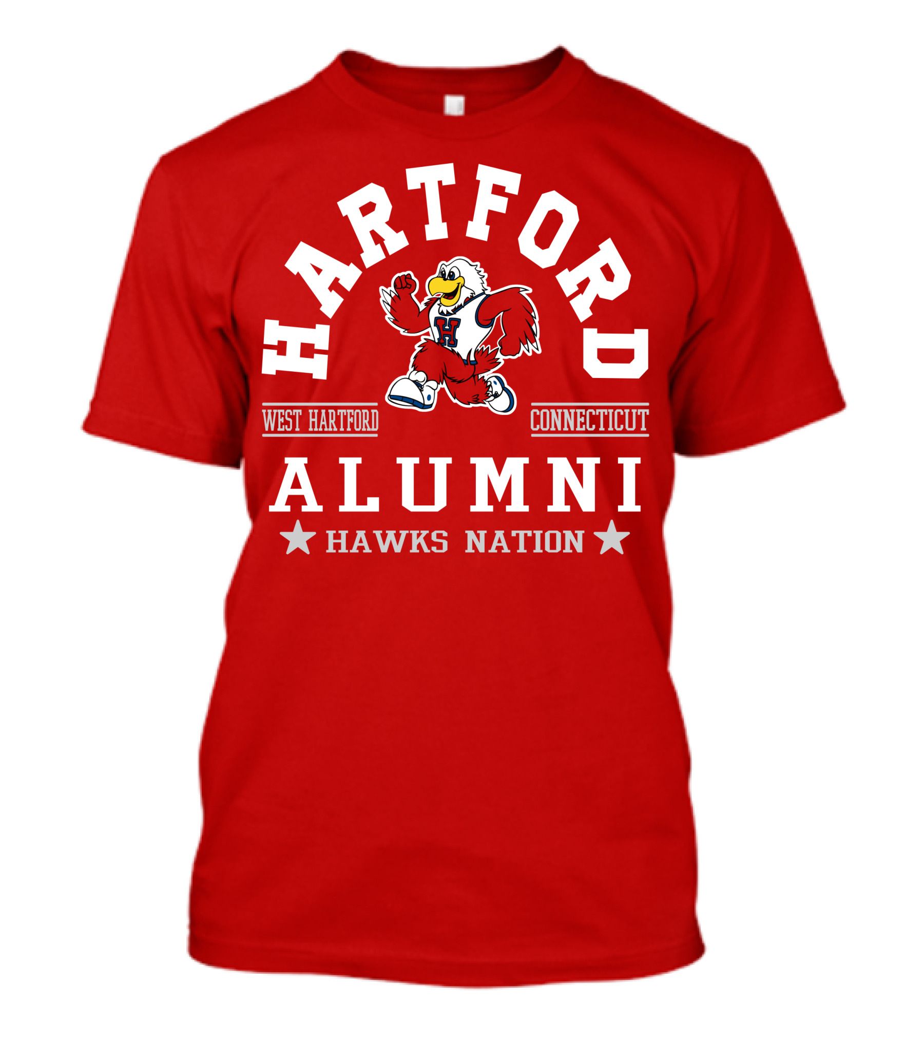 Hartford West Hartford Connecticut Alumni Hawks Nation T-Shirt