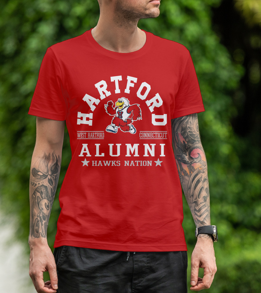 Hartford West Hartford Connecticut Alumni Hawks Nation T-Shirt