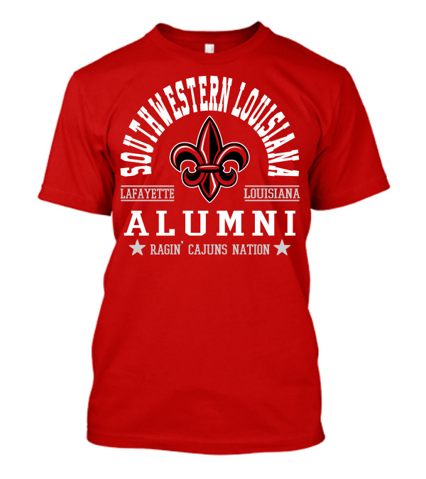 Southwestern Louisiana Alumni Ragin' Cajuns Nation Fleur-de-Lis Lafayette T-Shirt