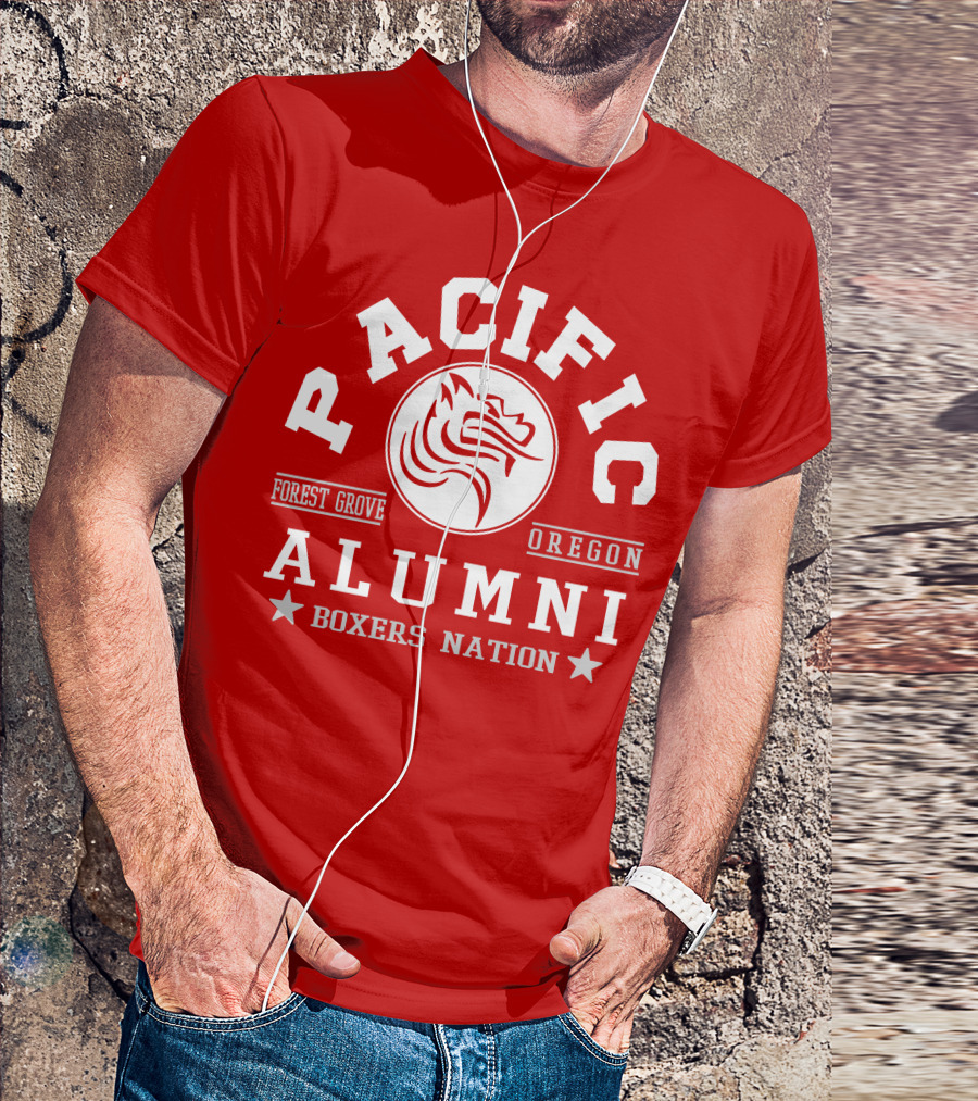 Pacific Alumni Forest Grove Oregon Boxers Nation T-Shirt