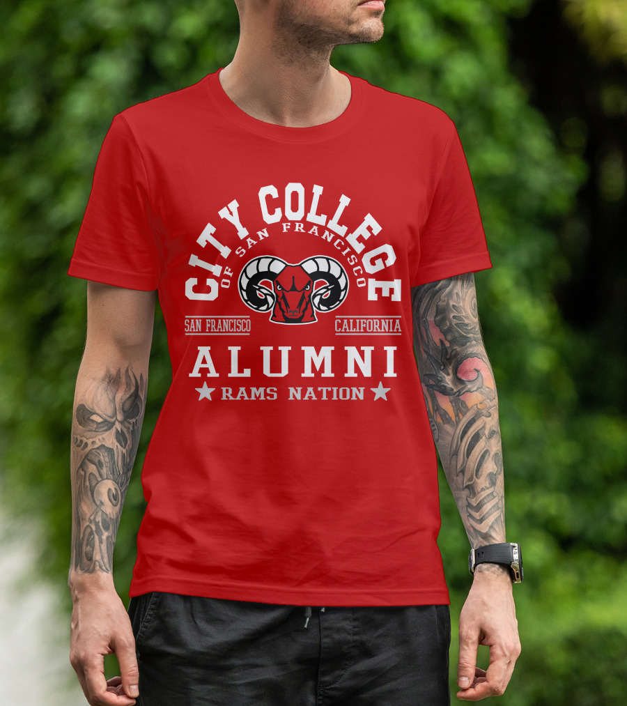 City College Of San Francisco California Alumni Rams Nation T-Shirt