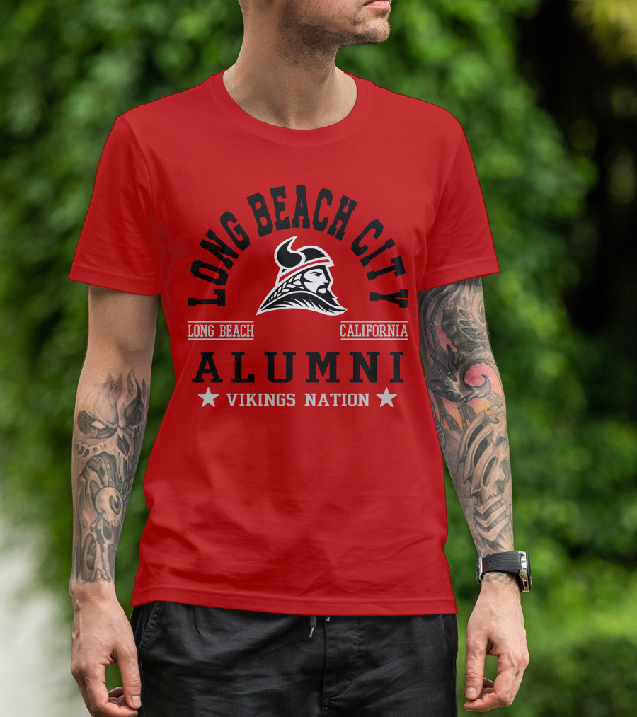 Long Beach City Alumni Vikings Nation California T-Shirt