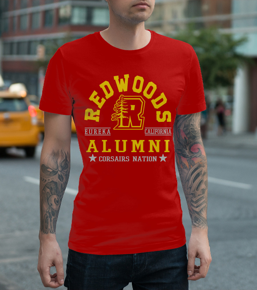 Redwoods Alumni Eureka California Corsairs Nation T-Shirt