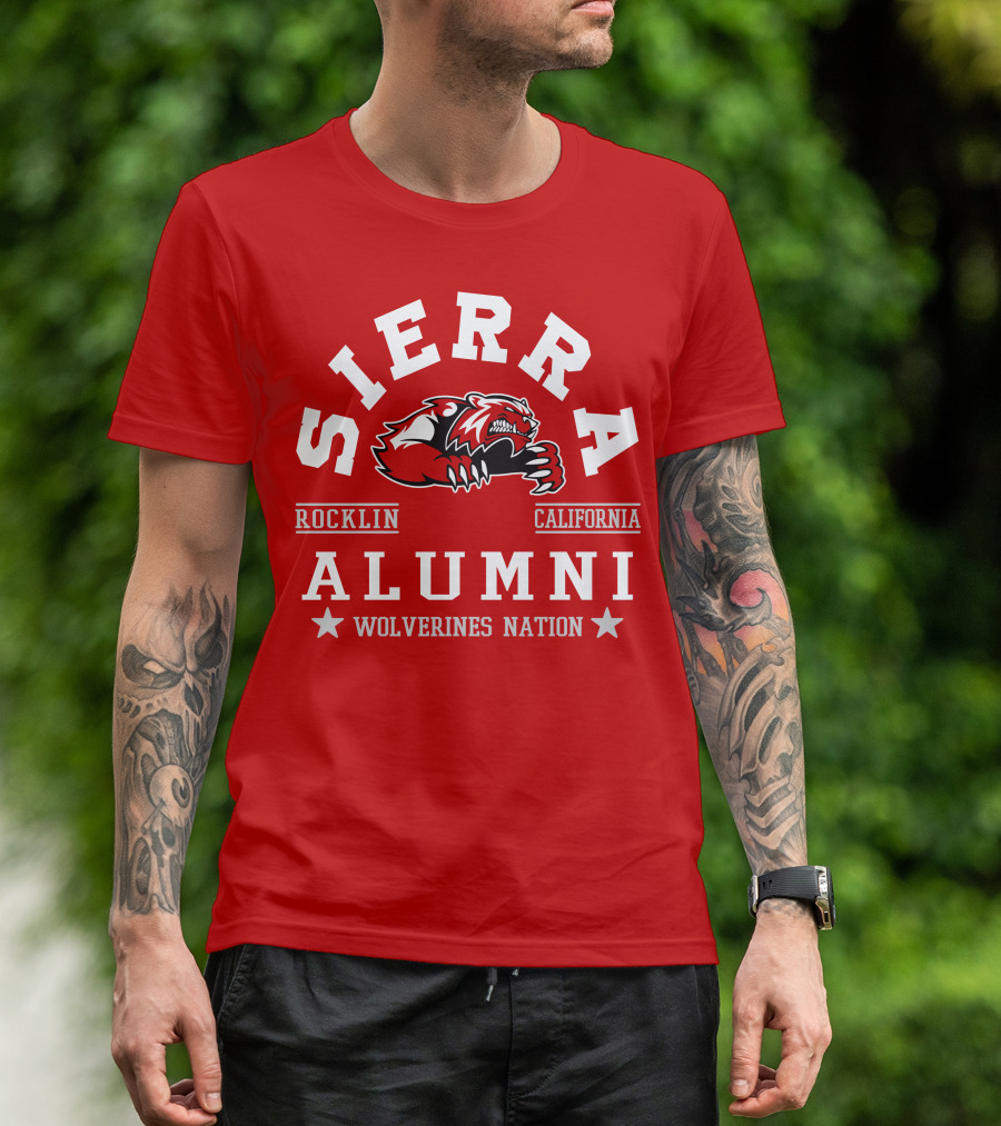 Sierra Rocklin California Alumni Wolverines Nation T-Shirt
