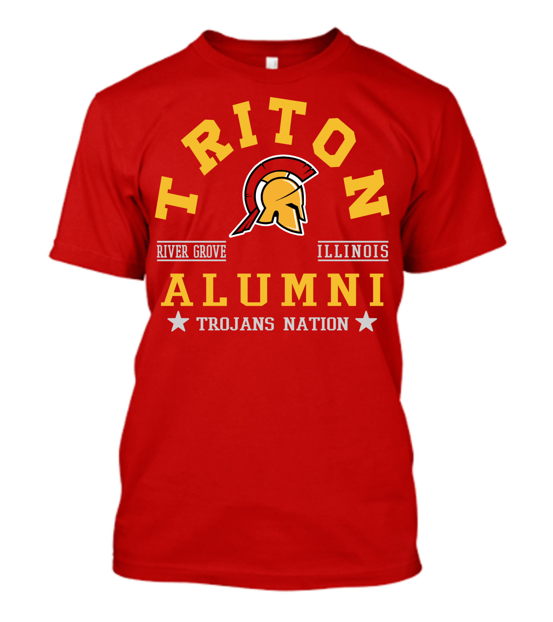 Triton Alumni River Grove Illinois Trojans Nation T-Shirt