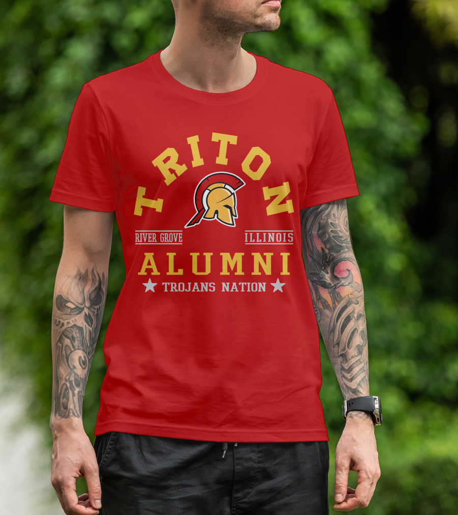 Triton Alumni River Grove Illinois Trojans Nation T-Shirt