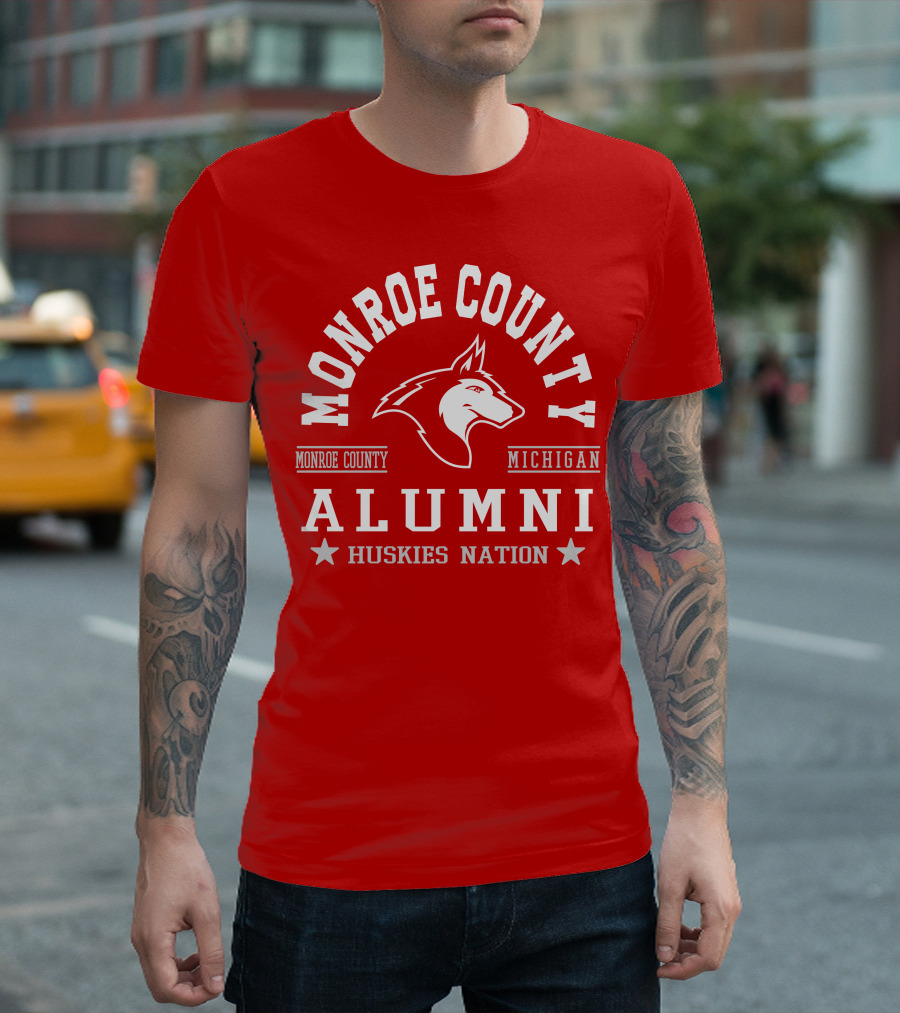 Monroe County Michigan Alumni Huskies Nation T-Shirt
