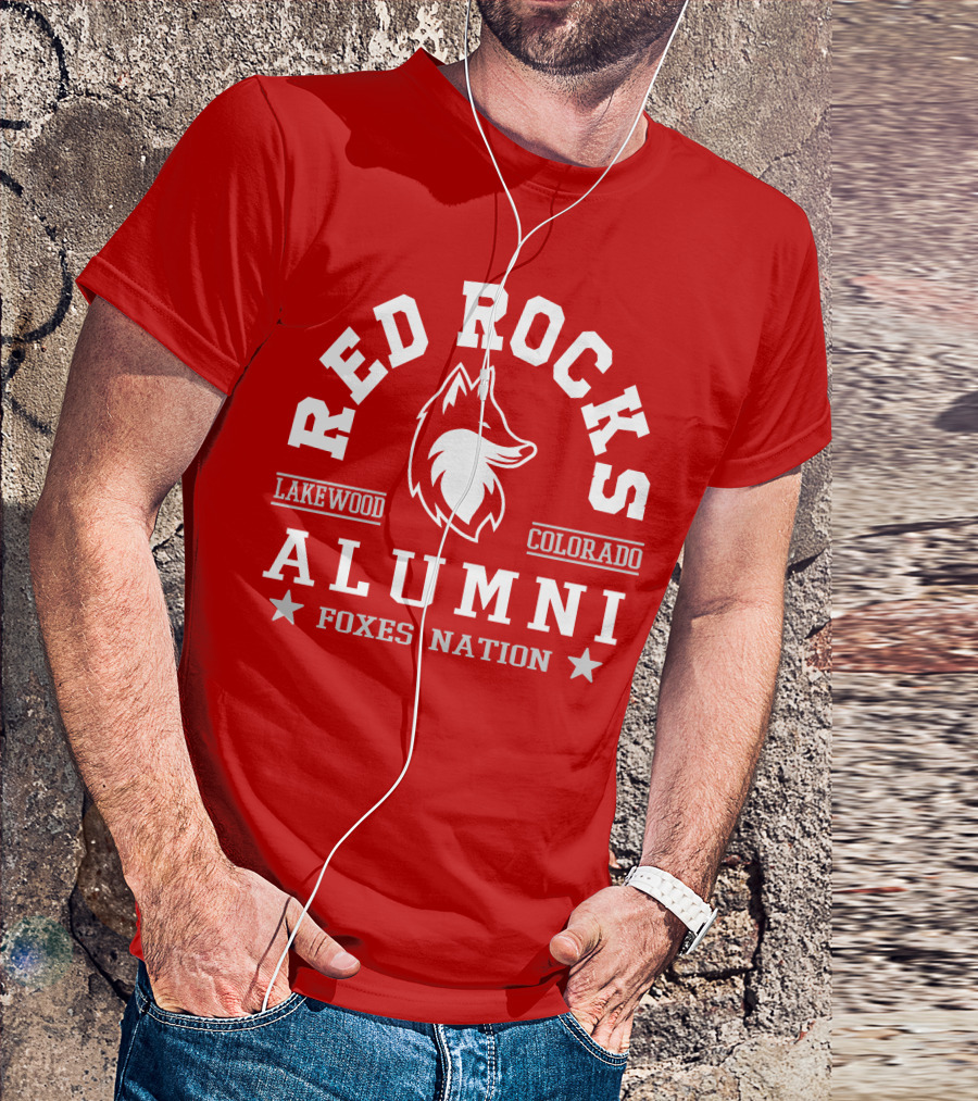 Red Rocks Alumni Lakewood Colorado Foxes Nation T-Shirt