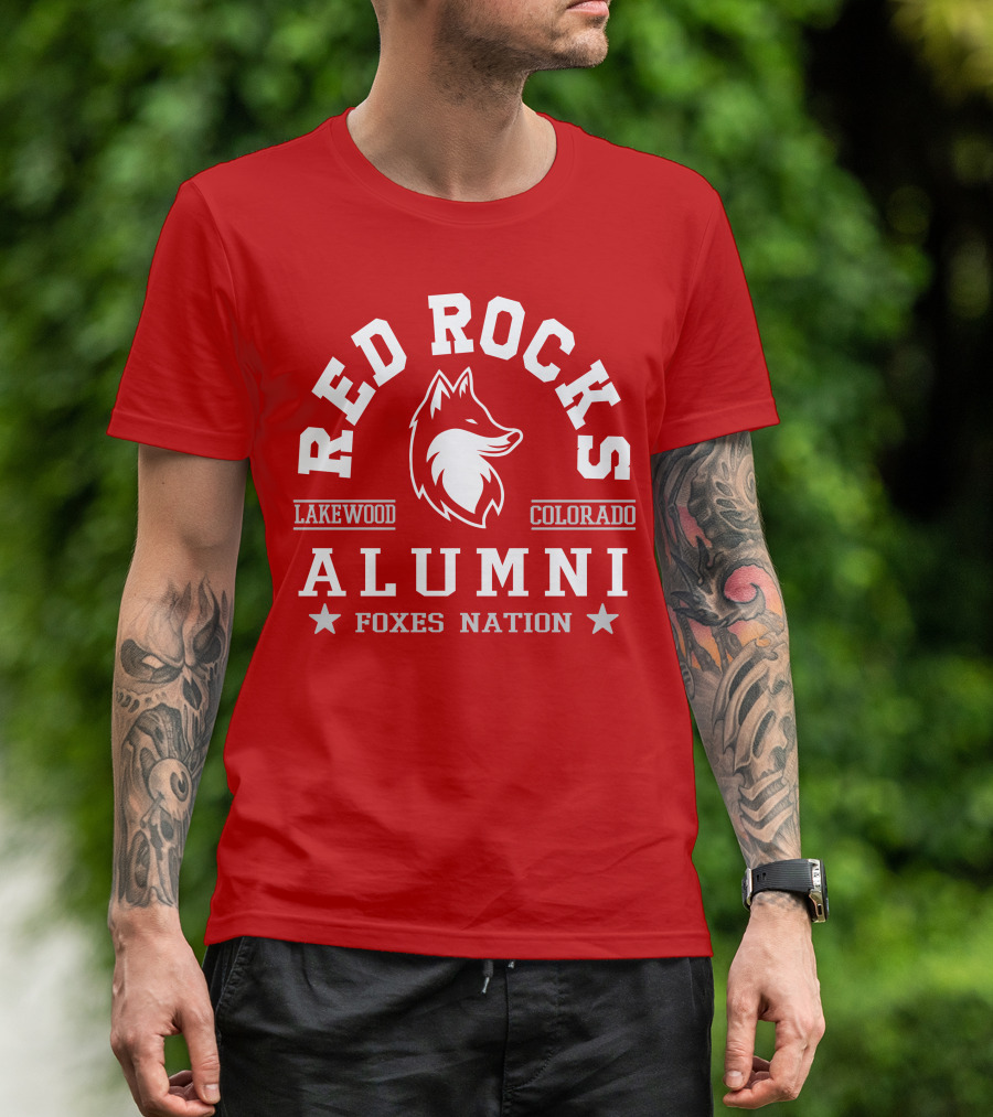 Red Rocks Alumni Lakewood Colorado Foxes Nation T-Shirt
