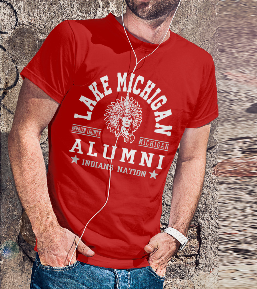 Lake Michigan Berrien County Alumni Indians Nation T-Shirt