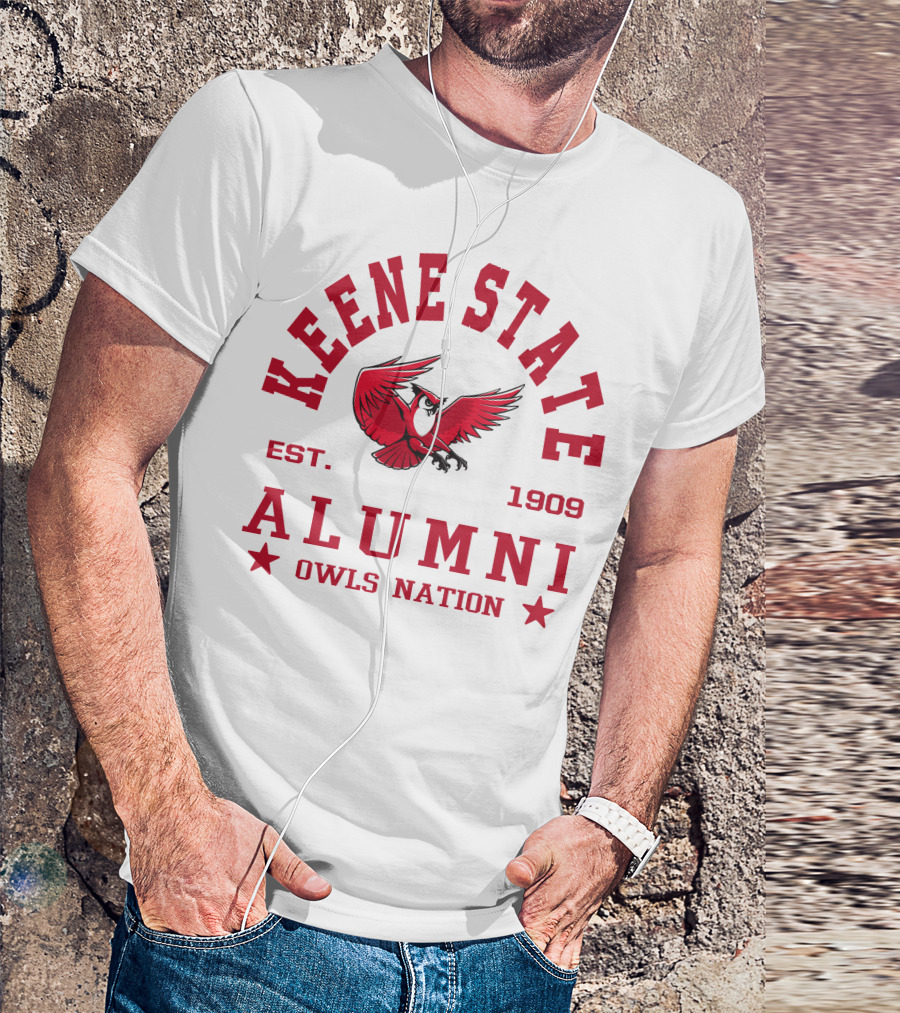 Keene State College Alumni Owls Nation Est. 1909 Red Owl T-Shirt