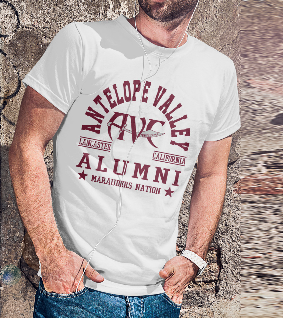 Antelope Valley Alumni AVC Marauders Nation Lancaster California T-Shirt