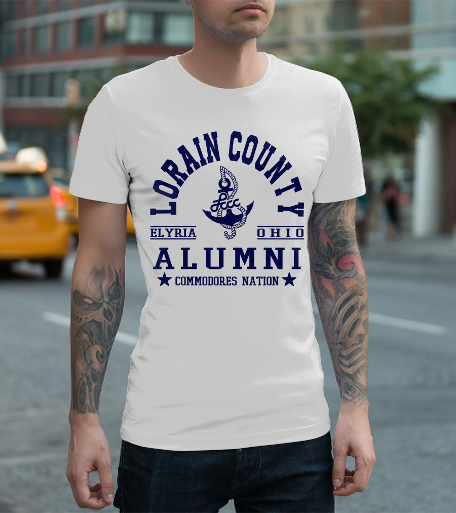 Lorain County Community College Alumni Elyria Ohio Commodores Nation T-Shirt