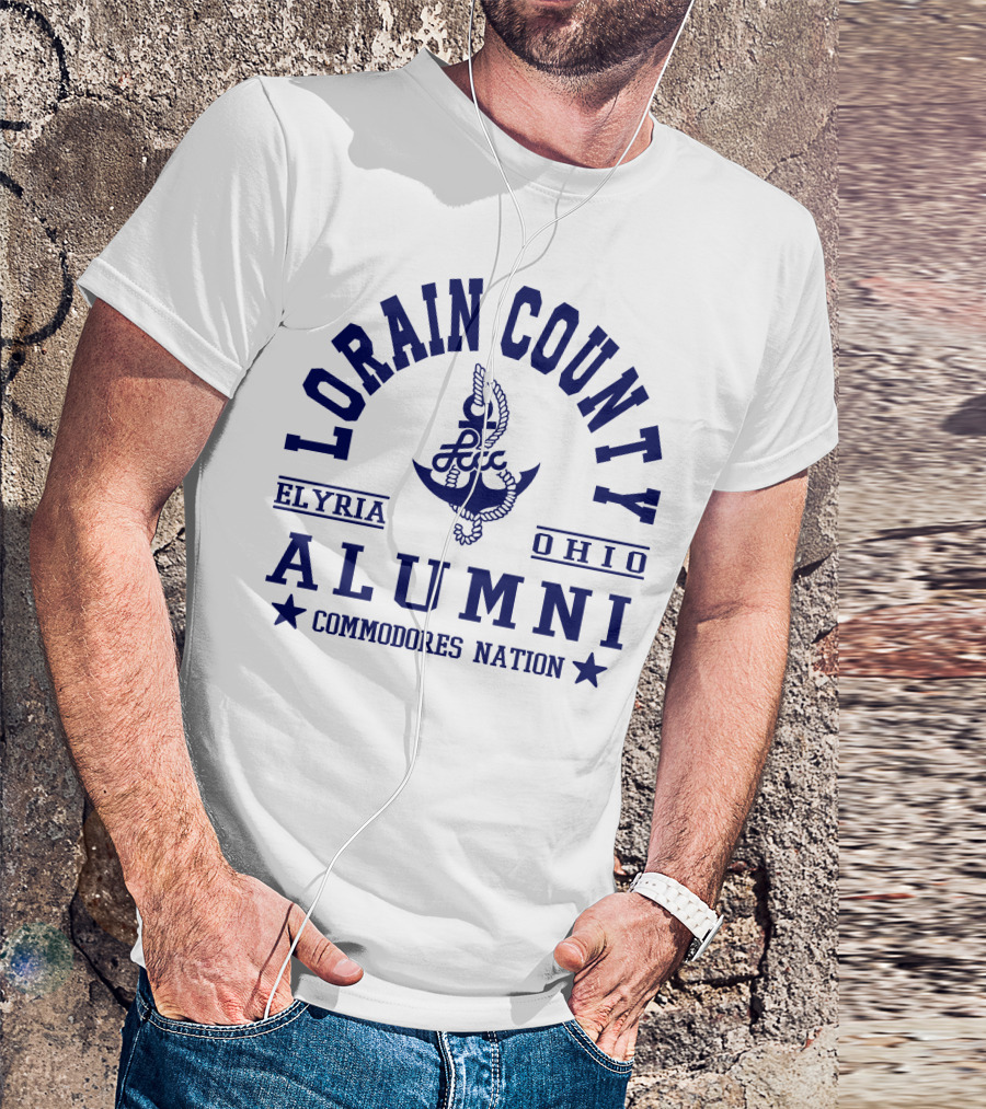 Lorain County Community College Alumni Elyria Ohio Commodores Nation T-Shirt