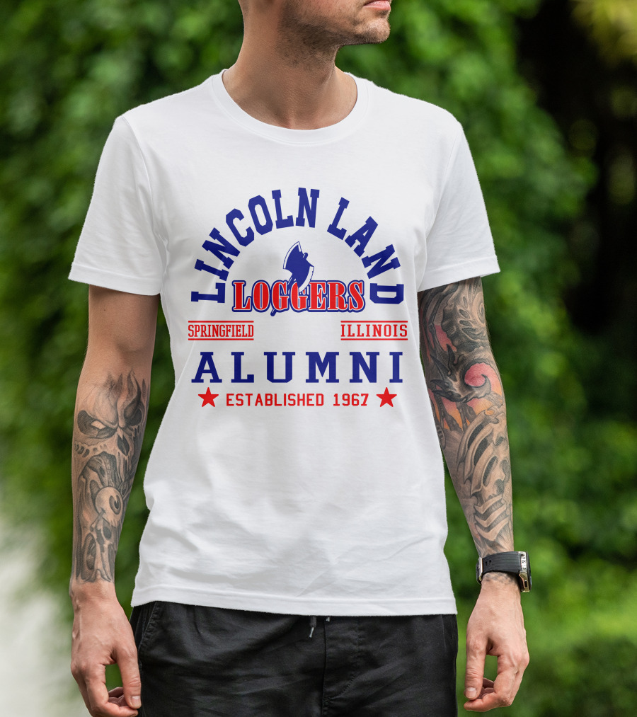 Lincoln Land Loggers Alumni Springfield Illinois Established 1967 T-Shirt