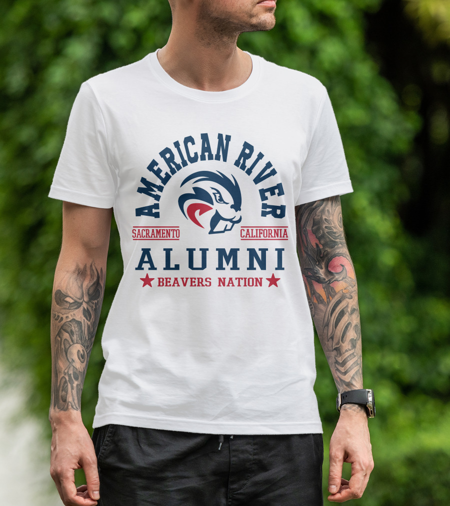 American River Alumni Sacramento California Beavers Nation T-Shirt