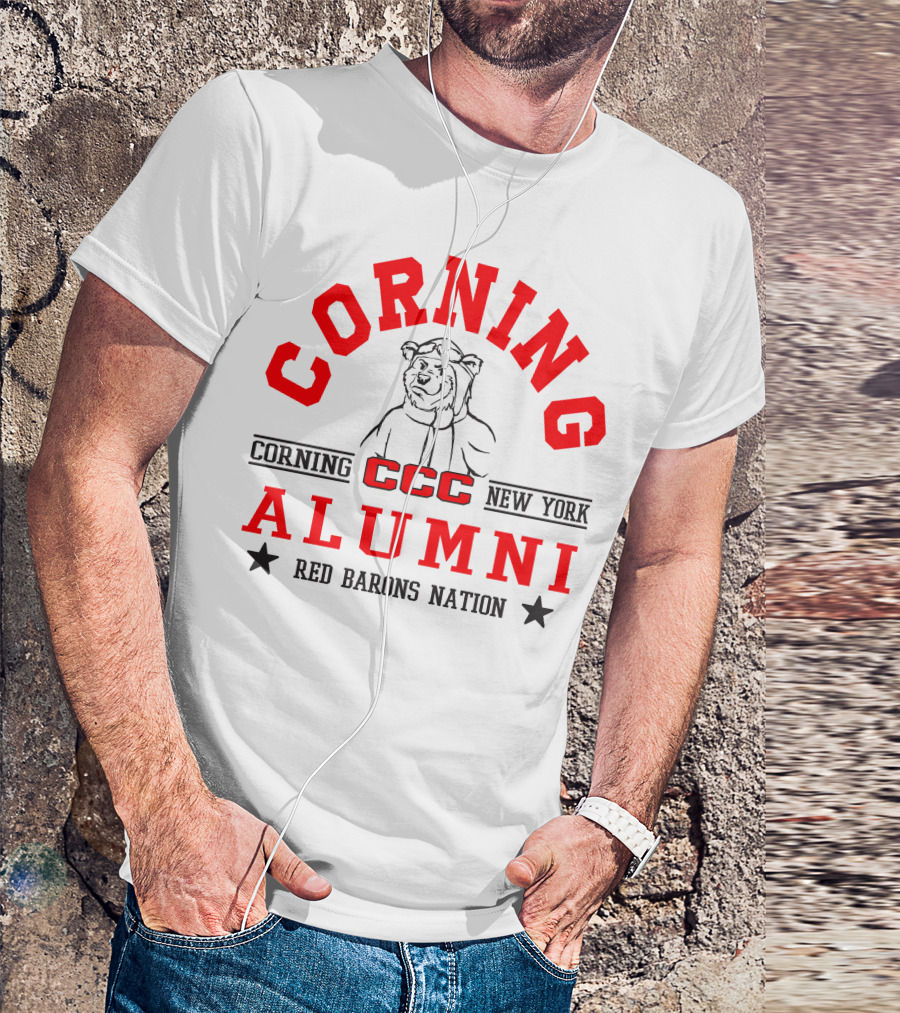 Corning New York CCC Alumni Red Barons Nation T-Shirt