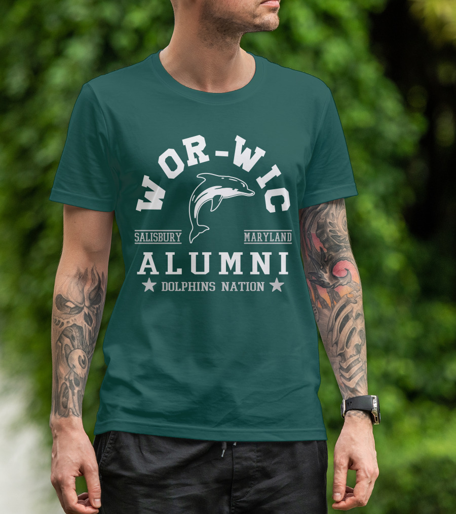 Wor-Wic Alumni Dolphins Nation Salisbury Maryland T-Shirt
