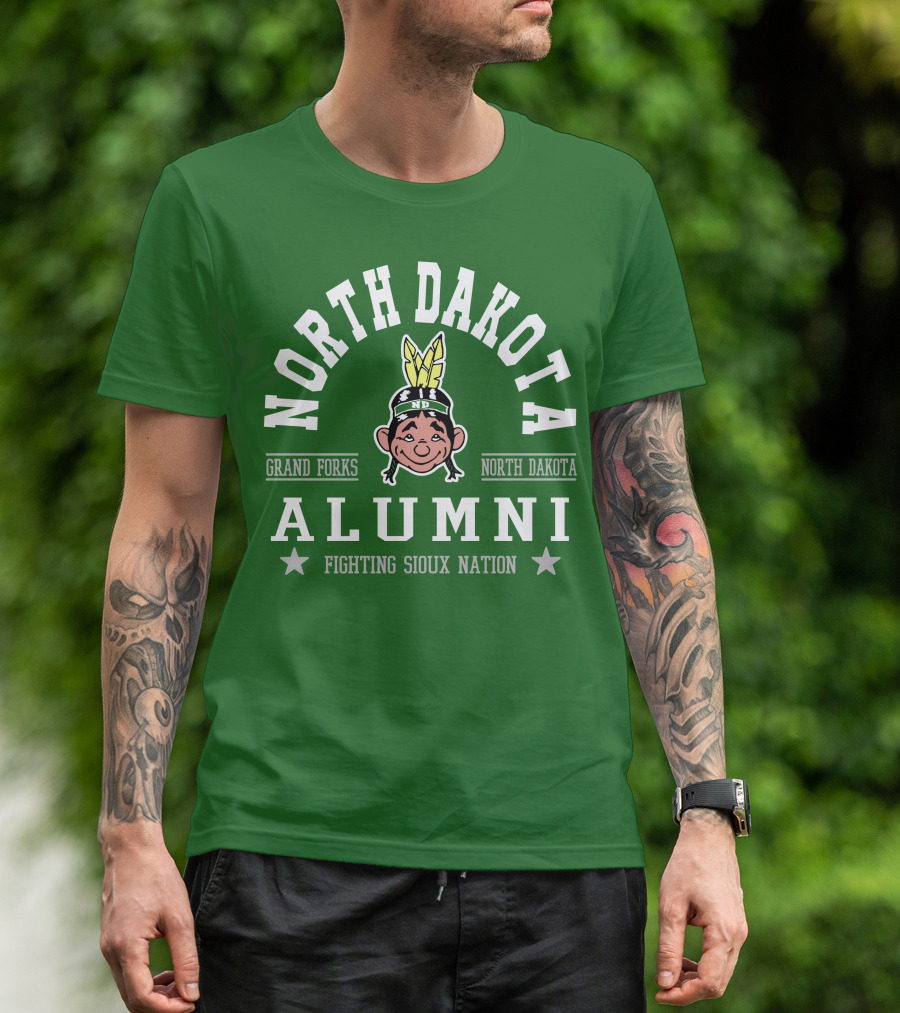 North Dakota Alumni Fighting Sioux Nation Grand Forks T-Shirt