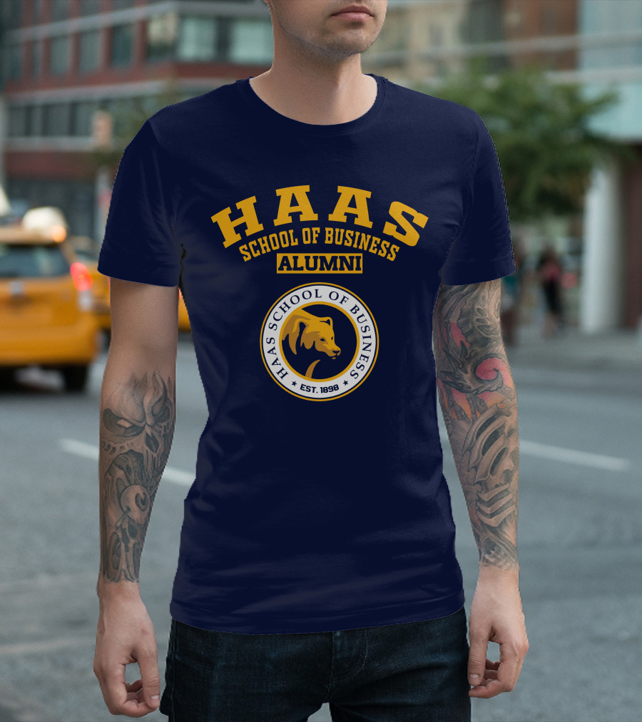 Haas School Of Business Alumni Est. 1898 Bear Emblem T-Shirt