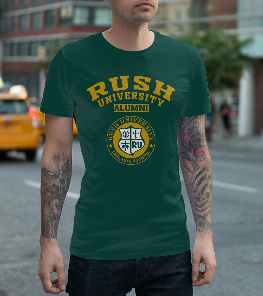 RUSH University Alumni Chicago Illinois Crest T-Shirt