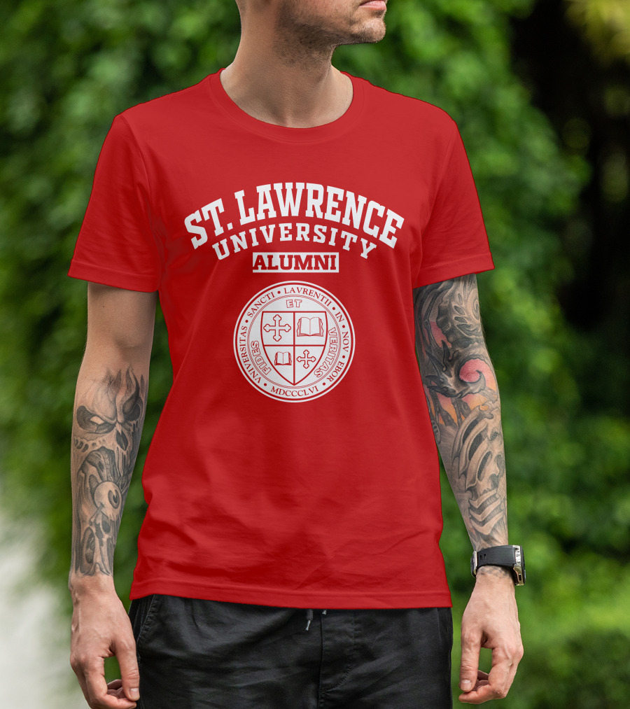 St. Lawrence University Alumni Seal Universitas Sancti Laurentii In Novo Eborio Fides Et Veritas MDCCCLVI T-Shirt