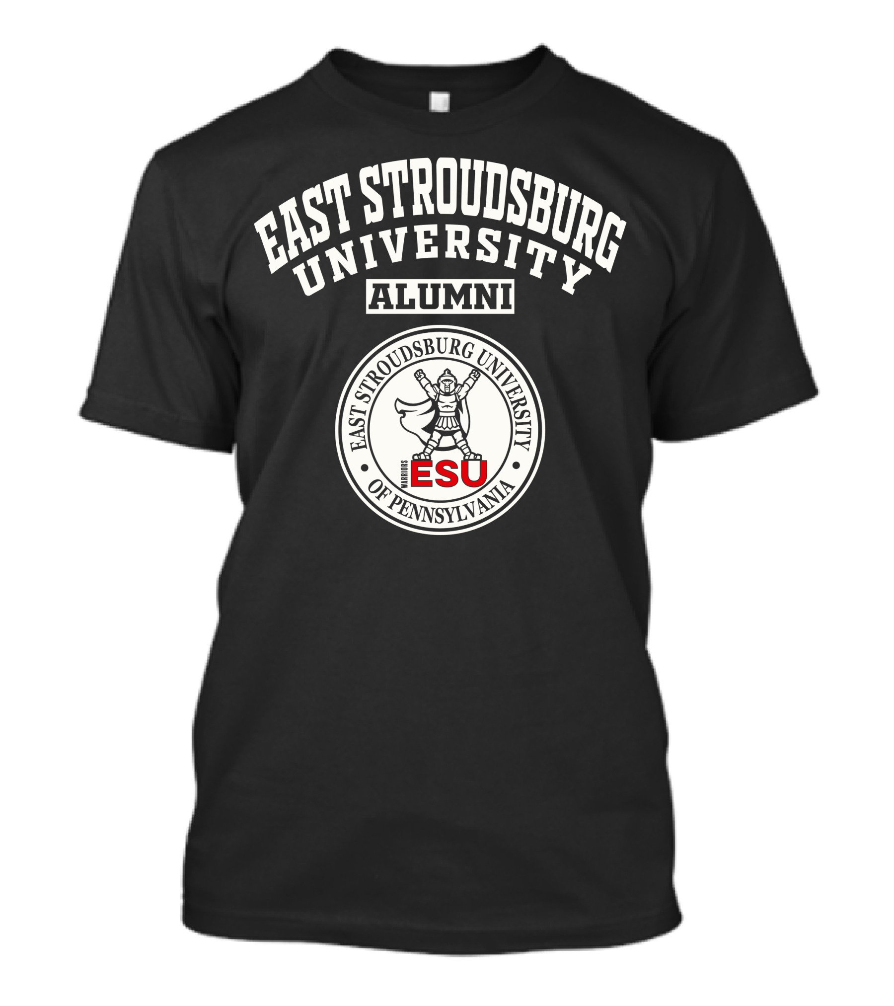 East Stroudsburg University Alumni Seal With Warrior ESU Of Pennsylvania T-Shirt