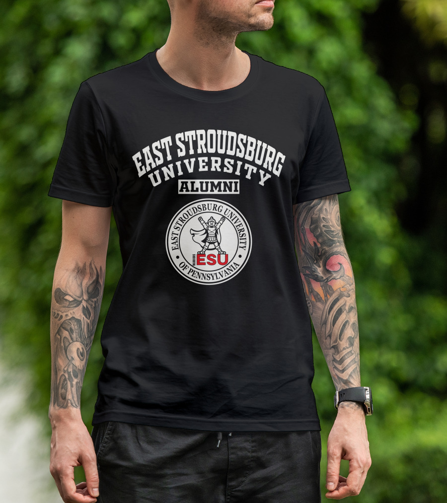 East Stroudsburg University Alumni Seal With Warrior ESU Of Pennsylvania T-Shirt