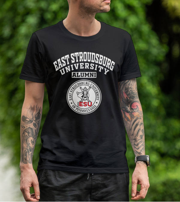 East Stroudsburg University Alumni Seal With Warrior ESU Of Pennsylvania T-Shirt