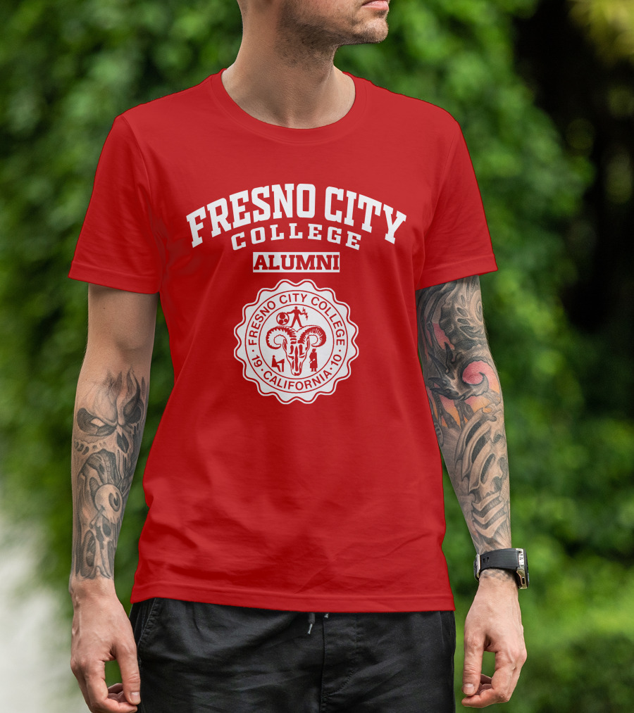 Fresno City College Alumni California Seal With Ram T-Shirt