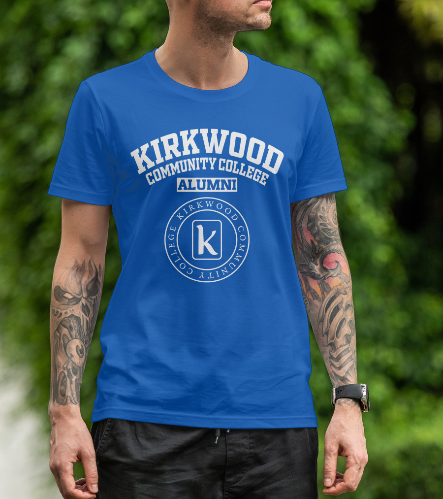 Kirkwood Community College Alumni K Blue Circle T-Shirt