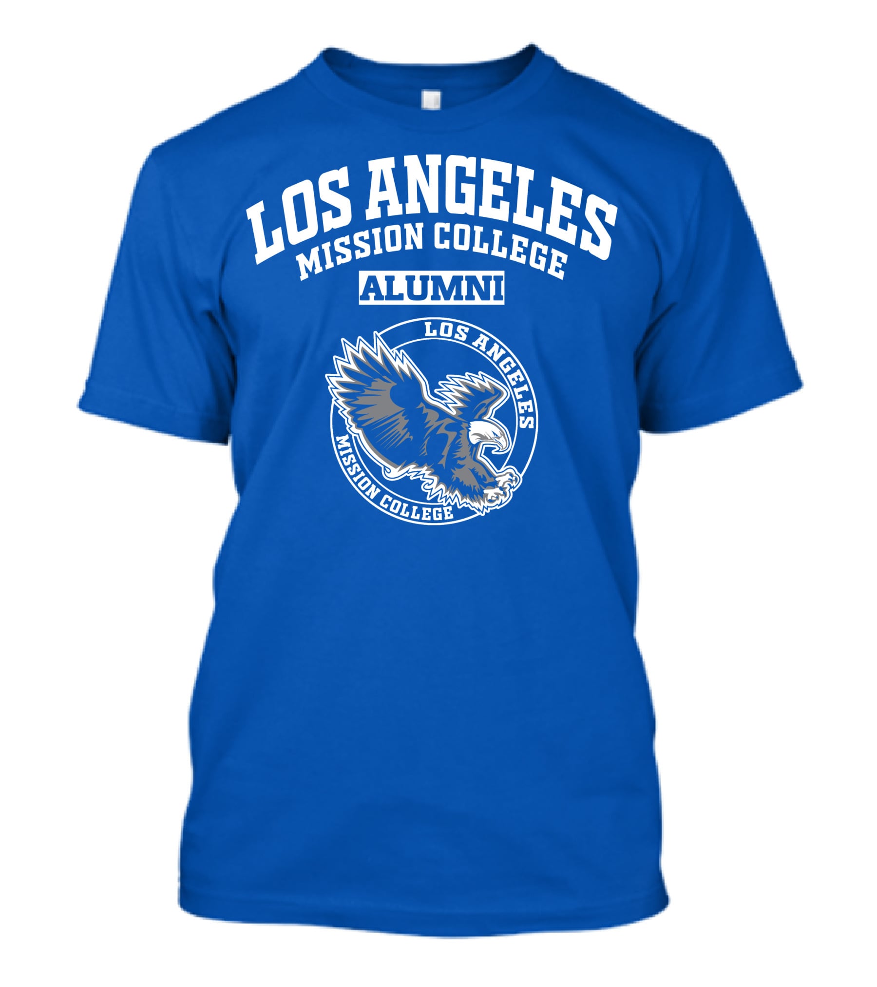 Los Angeles Mission College Alumni Eagle Logo Blue T-Shirt