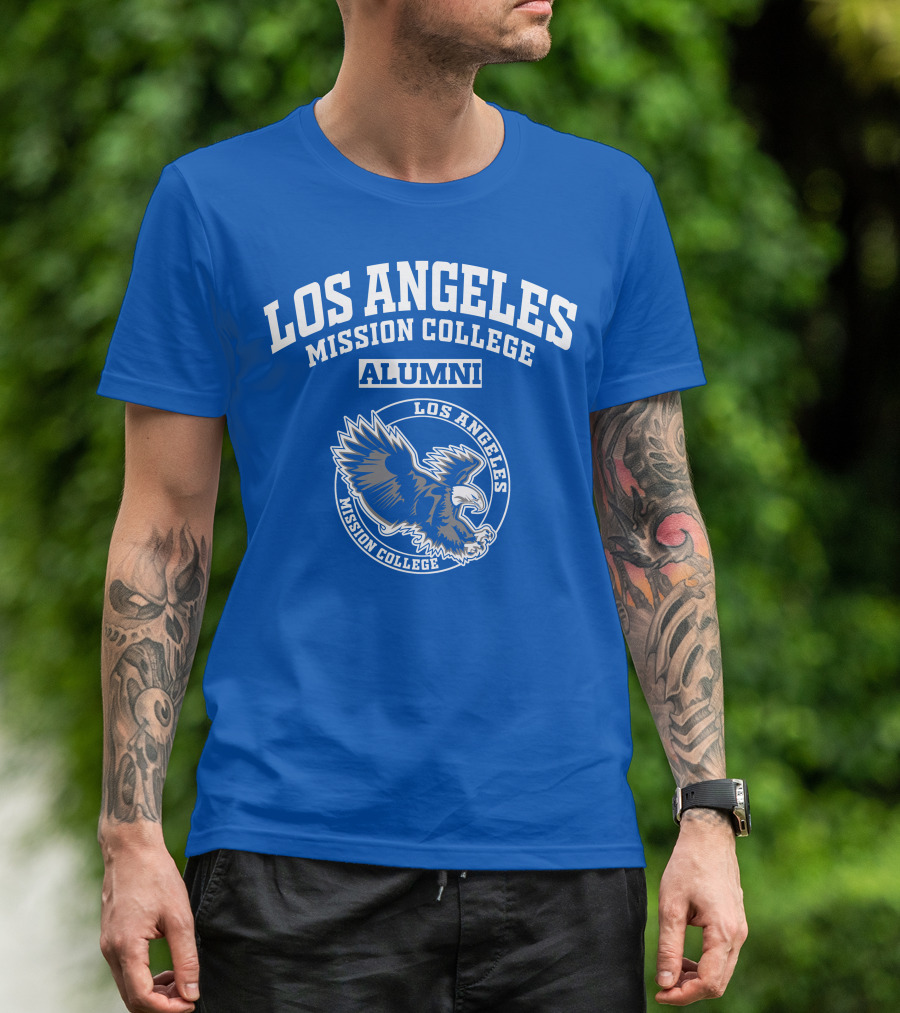 Los Angeles Mission College Alumni Eagle Logo Blue T-Shirt