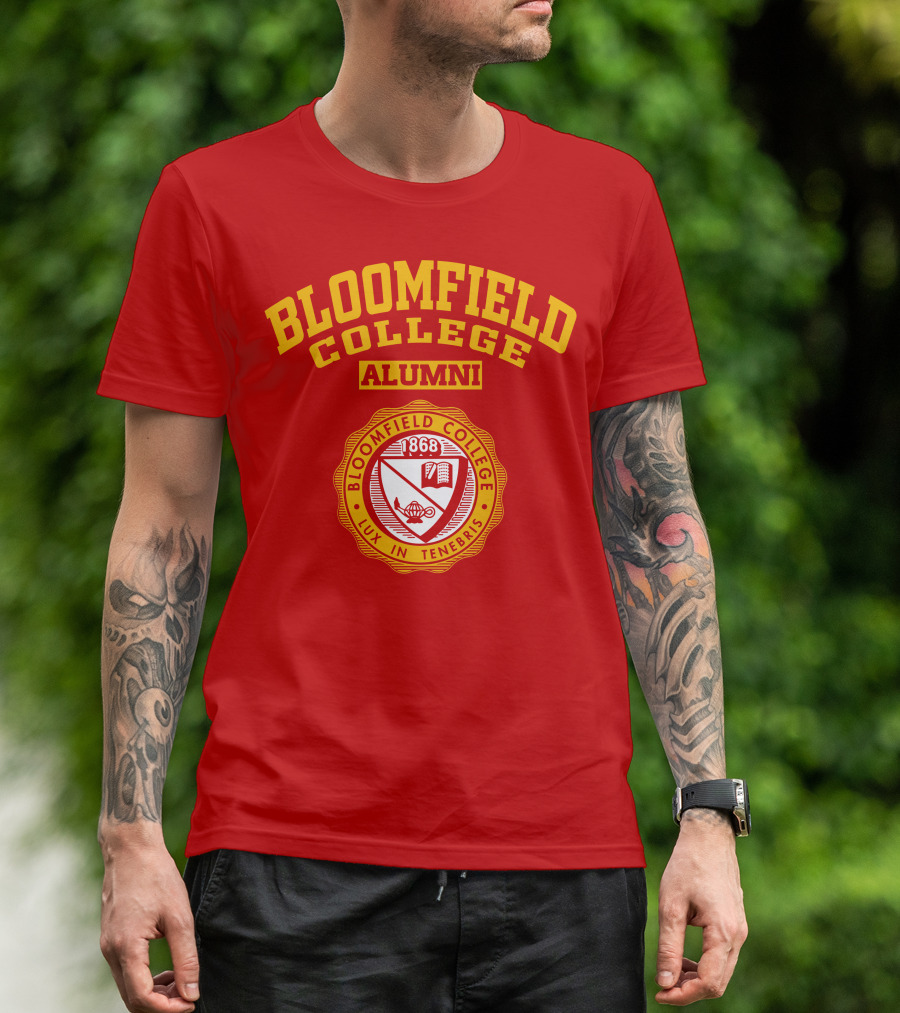 Bloomfield College Alumni 1868 Lux In Tenebris Emblem T-Shirt