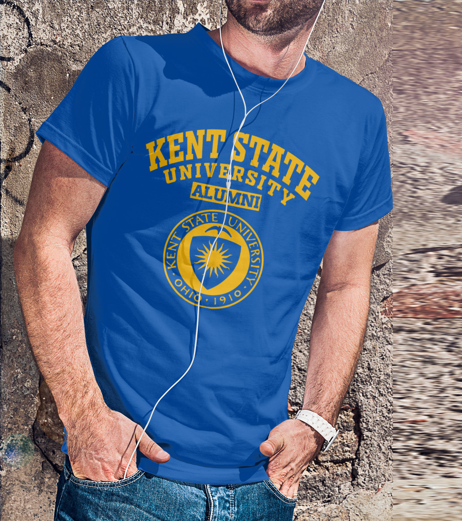 Kent State University Alumni Ohio 1910 Blue And Gold Emblem T-Shirt