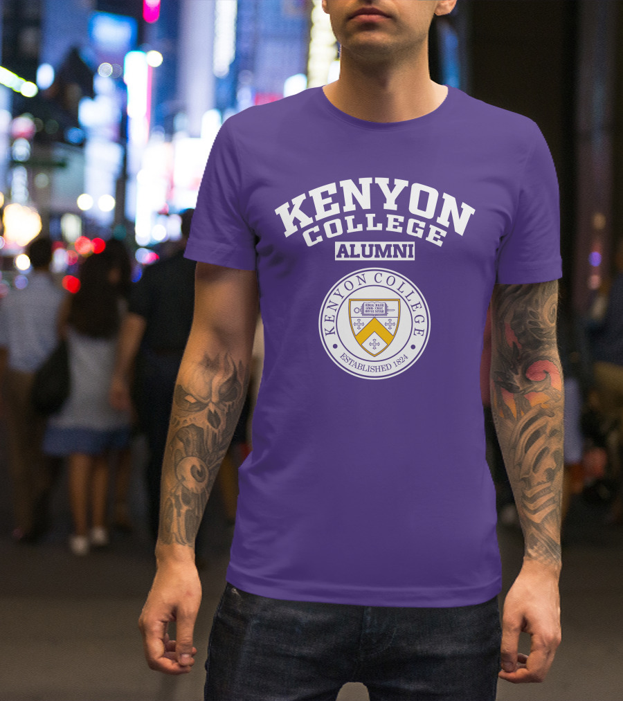 Kenyon College Alumni Established 1824 Seal Purple T-Shirt