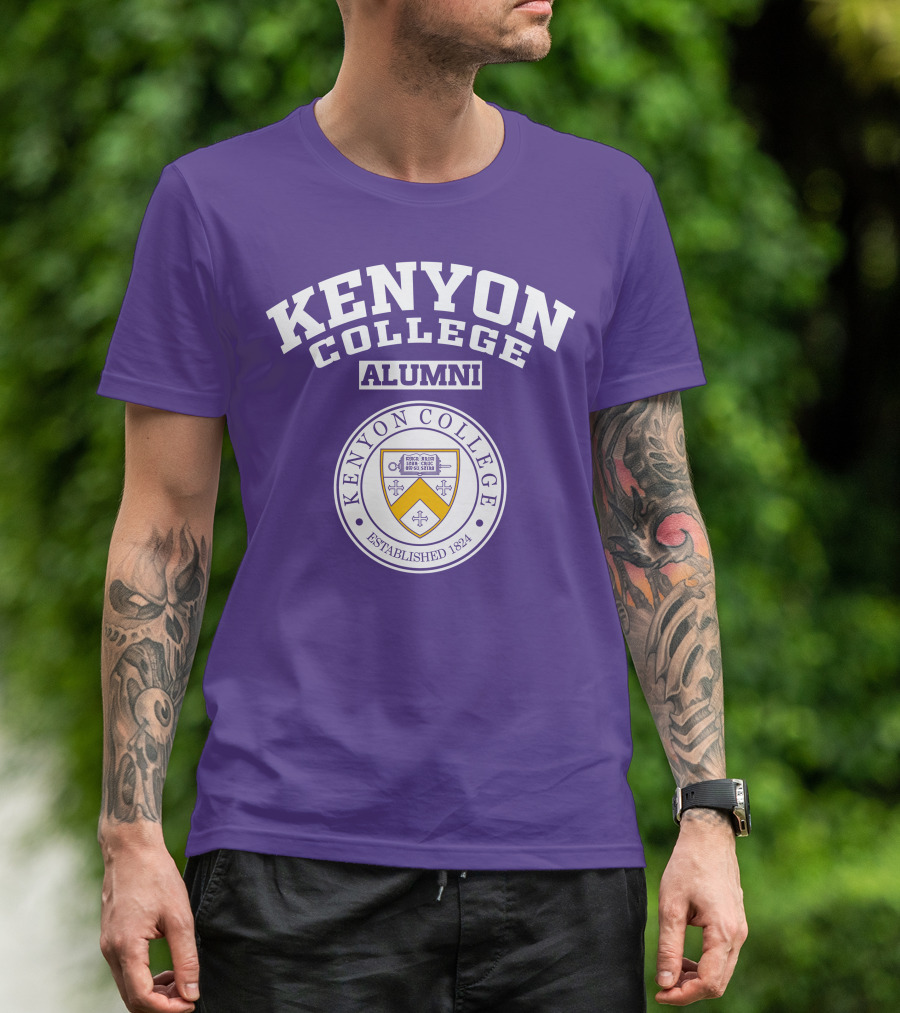 Kenyon College Alumni Established 1824 Seal Purple T-Shirt