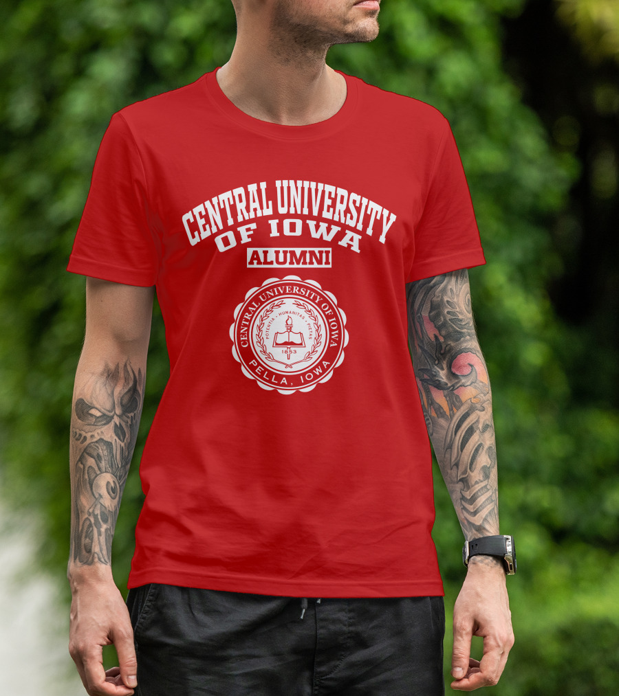 Central University Of Iowa Alumni Pella Seal 1853 T-Shirt