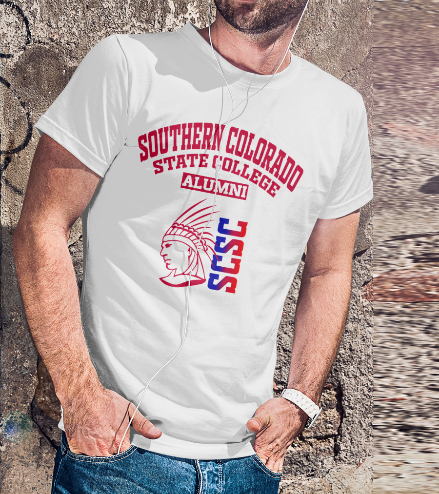 Southern Colorado State College Alumni SCSC Indian Head T-Shirt