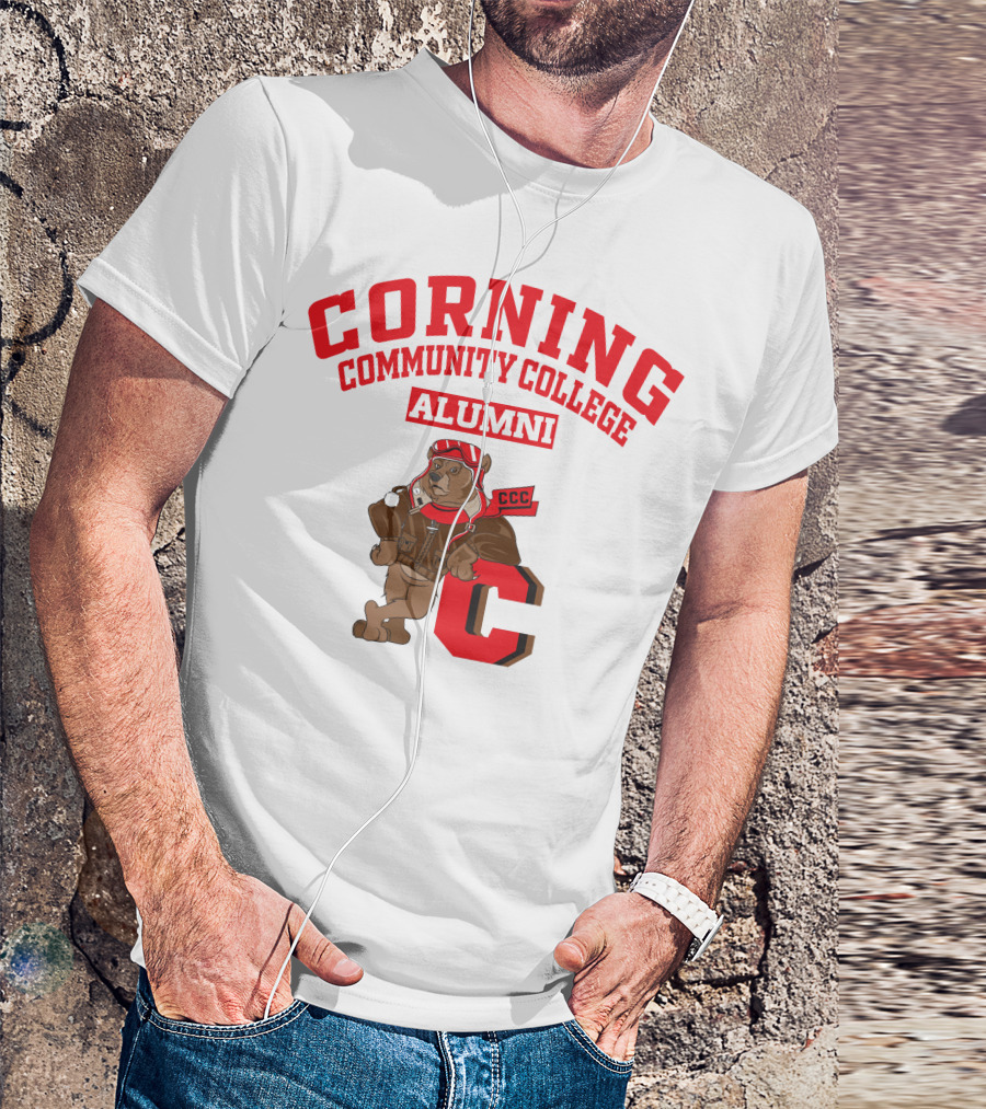 Corning Community College Alumni Bear Mascot CCC T-Shirt