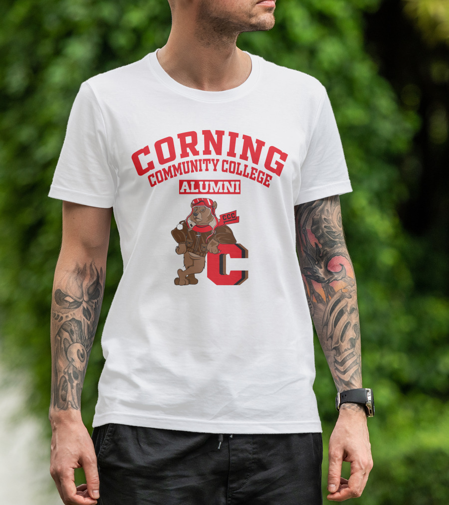 Corning Community College Alumni Bear Mascot CCC T-Shirt