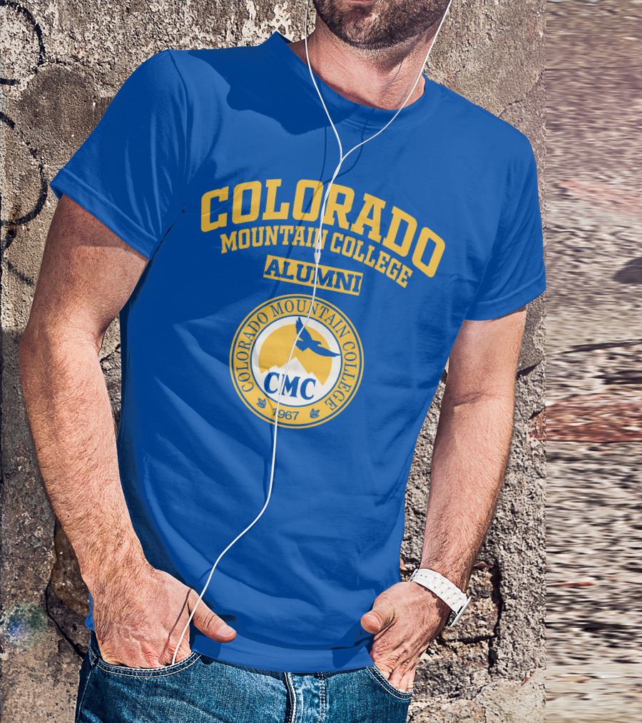 Colorado Mountain College Alumni 1967 CMC Blue And Yellow T-Shirt