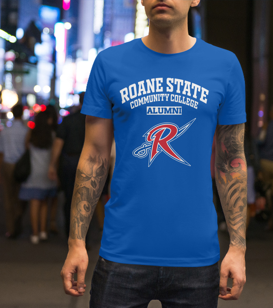 Roane State Community College Alumni With Red R Logo And Sword T-Shirt